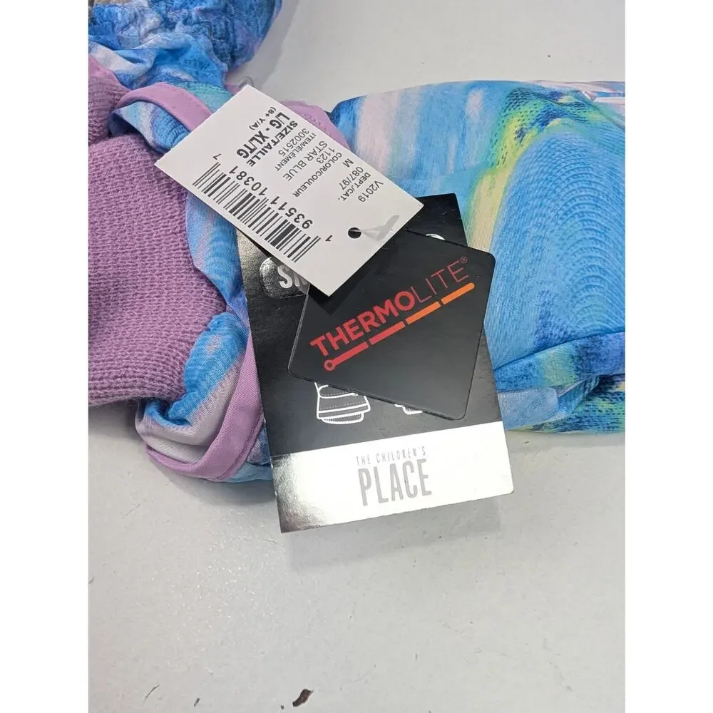The Children's Place Girls 8+ Winter Gloves - Star Blue & Purple
